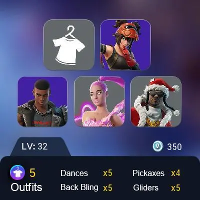 [PC] 4 skins | Santa Dogg | Rosy Rift Goddess Ariana | Rust | The Machinist | Rift Ribbon | Prized Llama | Ignition Pack | Metalhead | 350 VB