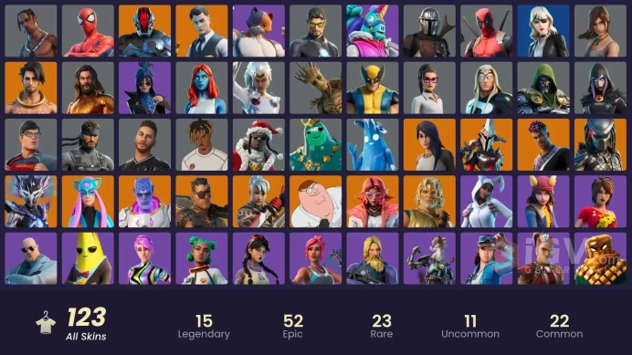 FA - [XBOX/SWITCH/PC] - 115 skins | Travis Scott | Gold TNTina | Gold Brutus | Gold Midas | Gold Meowscles | Cloud Striker | Subzero Cryptic 