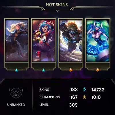 EUW / 166 champs / 132 skins / / Not Full Access