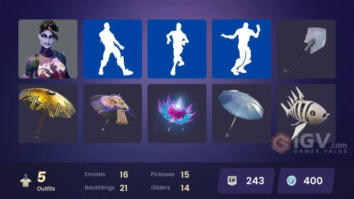 [PC] 5 skins | Dark Bomber | Xander | Whiteout | Iris | Metal Team Leader | Arroyo Pack | Spectra Protector | Lunar Hyperjet | Dark Bag | 400 VB
