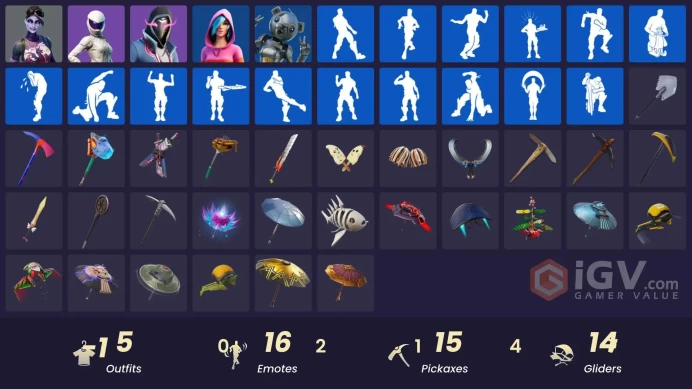 [PC] 5 skins | Dark Bomber | Xander | Whiteout | Iris | Metal Team Leader | Arroyo Pack | Spectra Protector | Lunar Hyperjet | Dark Bag | 400 VB