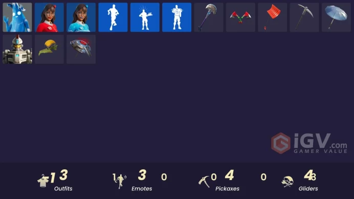 [PC] 3 skins | Polar Peely | Krisabelle | Blizzabelle | Ancestral Bloom | Clawz Retro | Crescent Shroom | Snowplower | Holly Hatchets | 0 VB