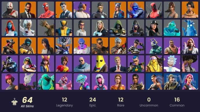 PC/PSN/XBOX/64 skins | Kratos(OG) | Gold Midas | John Wick | Spire Assassin | Gear Specialist Maya | Fusion | Zenith | Ronin 