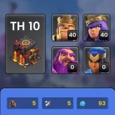 N49/ RARE TH 10 FULL MAX /HERO-40,40 / SPOOKY SCENERY & 2 SKIN / 600 CWL MEDALS / NC 500 / RARE OBSTACLES