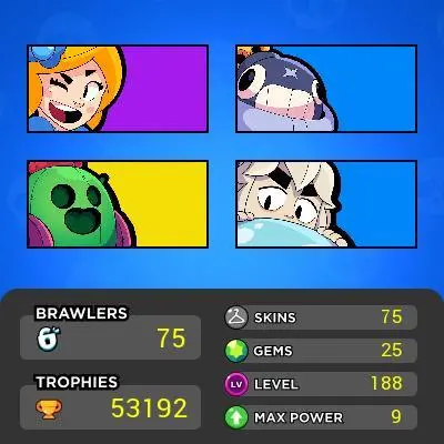 [Code 6113] Level 188 / 53k Trophy / Very Cheap