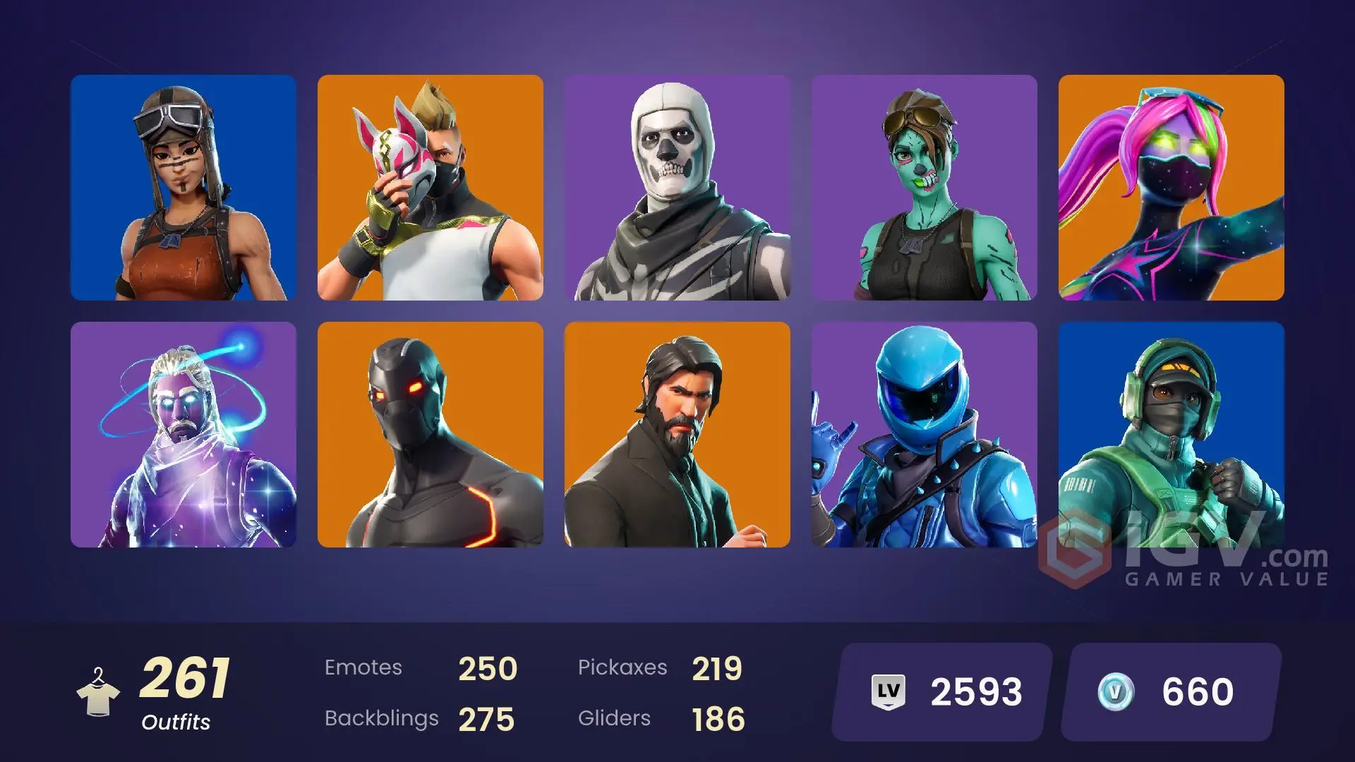 [SWITCH/PC] 261 skins | OG STW | Galaxy | Honor Guard | The Reaper ...