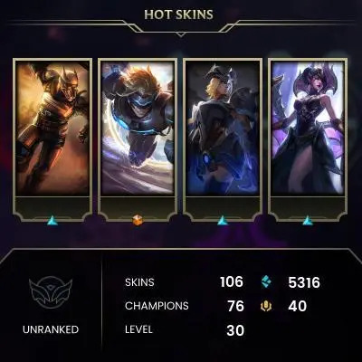EUW SERVER/106 SKIN/OG ACC/2013 ICONS/FULL ACCESS/LIFE TIME WARRANTY/CHANGEABLE MAIL/