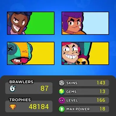 [Code 6478] Level 166 / 48k Trophy + 143 Skins / Very Cheap
