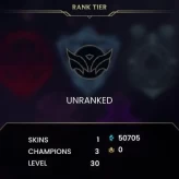 EUW LVL30 High MMR 2300 100% WR | ( Ranked Ready +10 QP ) Unverified | 50705 BE | 0 RP | Opened-Loot |