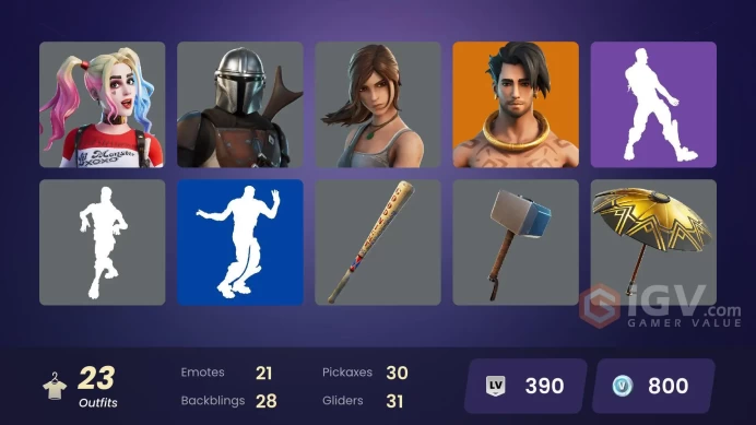 [PNS/XBOX/SWITCH/PC] 23 skins | Kymera | Raz | Fade | Mandalorian | Thor | Groot | Jennifer Walters | Lara Croft | Neymar Jr | Harley Quinn