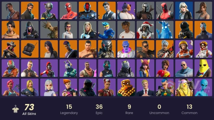 FA - [XBOX/SWITCH/PC] 73 skins | The Reaper | Elite Agent | Travis Scott | Take The L | Gold Midas | Calamity | Catalyst | Predator | Kymera