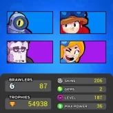 [Code 6745] Level 187 / 54k Trophy + 206 Skins / Good Skins / Very Cheap