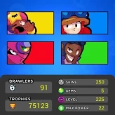 250 BEST SKINS(92 EPIC)-75083 TROPHIES-22 HYPERCHARGED-22 MAX POWER-PHOENIX CROW-VIRUS CHARLIE-FROST QUEEN AMBER-ZEUS BROCK-MOLDY MIKE AND MORE