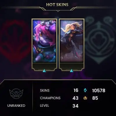 [EUW] FULL ACCESS | NO BAN RISK | 30+ LVL | RANKED READY | HIGH QUALITY | INSTANT DELIVERY | SAFE LOL ACCOUNT