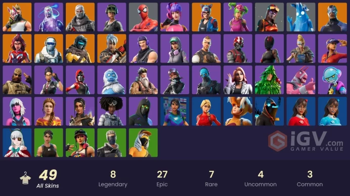 [PC/PSN/XBOX] 49 skins | Galaxy(OG)| Sub Commander | Havoc | Trailblazer | Lynx | Drift | Carbide | Valor | Zenith | Ronin | Spider-Man | 