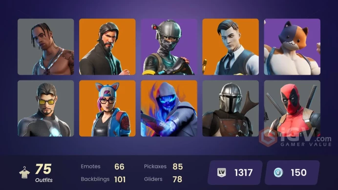 PC/PSN/XBOX |  75 skins | The Reaper | Elite Agent | Travis Scott | Take The L | Gold Midas
