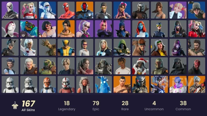 PC/PSN/XBOX | 167 skins | Dark Skully | Menace | Twyn | Raz | Renzo the Destroyer | Spire Assassin