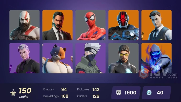 PC | 150 skins | OG STW | Gold Midas | Gold Brutus | Gold Kratos | Gold Meowscles