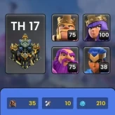 H22|TH 17|LVL 210|6 ABILITY|FREE CHANGE NAME|BK 75/AQ 100/MP 80/GW 75/RCH 38|SECURE ACCOUNT|
