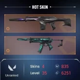 TR/EU Full Access | Unranked | 4 Skins RGX Karambit + VCT X SEN Classic + Singularity Phantom + Ruination Spectre | c14