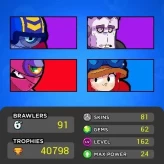 Brawl stars/40k cup/81 skin/81 Brawlers/62 gem/3200 gold/Lifetime warranty/R10/Breaking bad