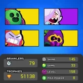[Code 6797] Level 158 / 51k Trophy + 145 Skins / Very Cheap