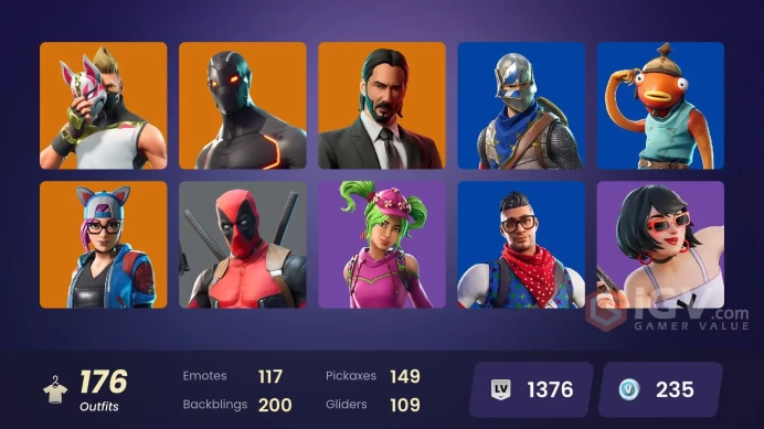 FA - [XBOX/PC] 176 skins | OG STW | Blue Squire | Rogue Agent | Prodigy | John Wick | Blue Striker | Subzero Cryptic | Lina Scorch 