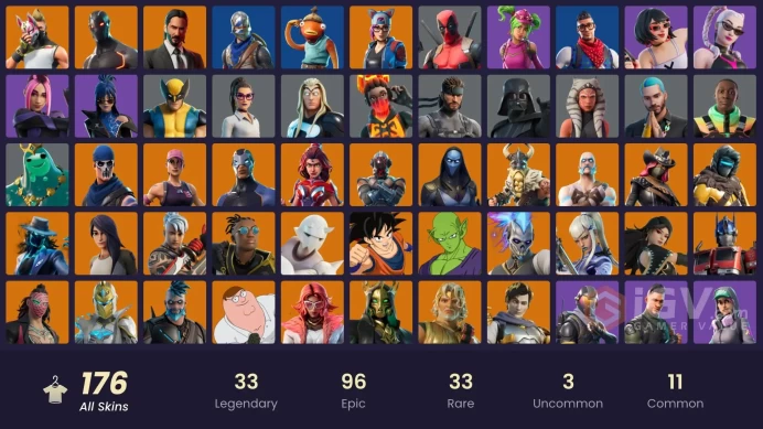FA - [XBOX/PC] 176 skins | OG STW | Blue Squire | Rogue Agent | Prodigy | John Wick | Blue Striker | Subzero Cryptic | Lina Scorch 