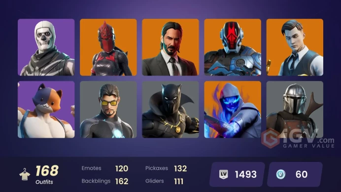 FA - [PSN/PC] 168 skins | Master Chief (Matte Black) | John Wick | Rox | Malik | Snap | Supersonic | Ronin | Gear Specialist Maya | Raptor