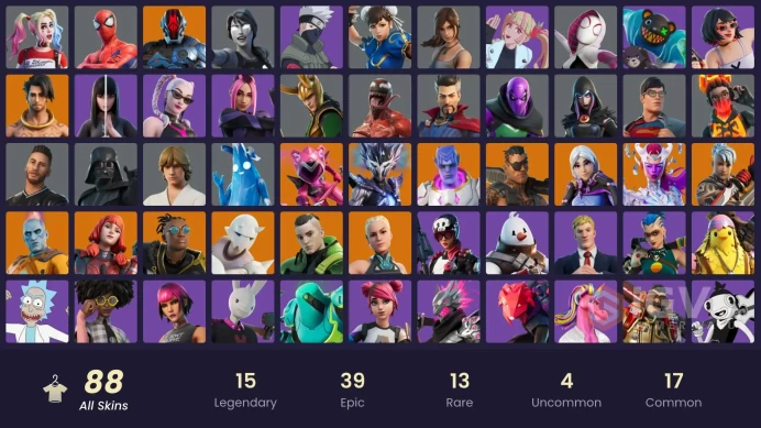 PC/PSN/Chun-Li/Darth Vader/Kakashi Hatake/Harley Quinn/Ruby/Moxie/FULL ACCESS/