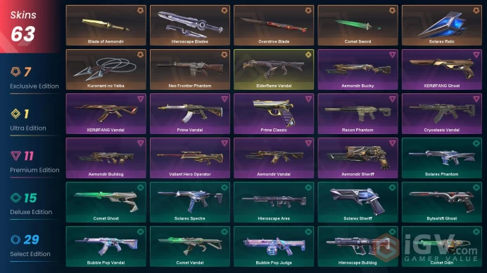 [NA] - SKINS 63 - KNIFE 6 - Elderflame Vandal - Blade of Aemondir - Kuronami no Yaiba - Overdrive Blade - FULL ACCESS - INSTANT DELIVERY
