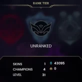 [NA] Ready for ranked Smurf Account › Level 30 › 10 Unranked Played  › Above 40000 BE › 2-6 Skins › Full Access › 24/7 Live Support #Rank Ready