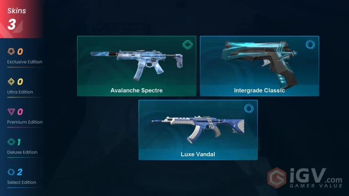 [EU] - SKINS 3 - Avalanche Spectre - Luxe Vandal - Intergrade Classic - FULL ACCESS - INSTANT DELIVERY