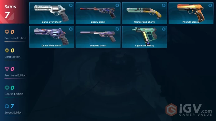 EU / Ranked Ready / 7 Skins N0400
