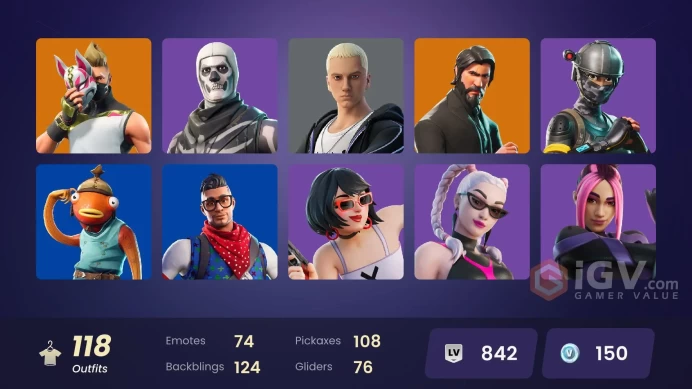 FA - [XBOX/SWITCH/PC] 118 skins | The Reaper | Elite Agent | Take The L | Blue Striker | Championship Aura | Subzero Cryptic | Rogue Agent