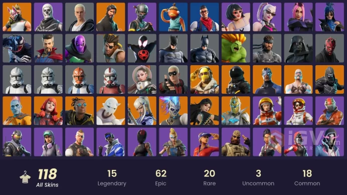 FA - [XBOX/SWITCH/PC] 118 skins | The Reaper | Elite Agent | Take The L | Blue Striker | Championship Aura | Subzero Cryptic | Rogue Agent