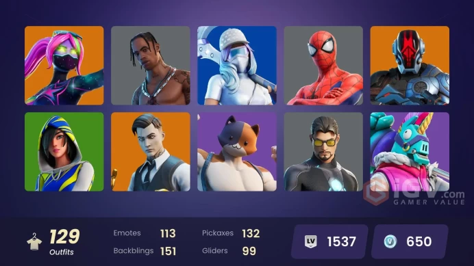 FA - [PSN/XBOX/PC] 129 skins | Travis Scott | Astro Jack | Gold Midas | Gold Brutus | Gold Meowscles | Ryu | FNCS 3:1 Champion | The Ageless