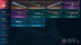EU | 10 Skins | Yoru's Stylish Butterfly Comb | Equilibrium | Prime Spectre | Black.Market Vandal | Gravitational Uranium Neuroblaster Baton