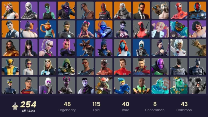 [PC] 254 skins | OG STW | Blue Team Leader | Travis Scott | Take The L | Fishstick (World Cup) | Gold Midas | Gold Brutus | 1420 VB