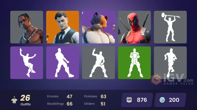 [PC/XBOX] 26 Skins | Travis Scott | Midas | Cactus Jack | Shooting Starstaff | Raise The Cup | Rage | Verve | Head Banger | Mail access/