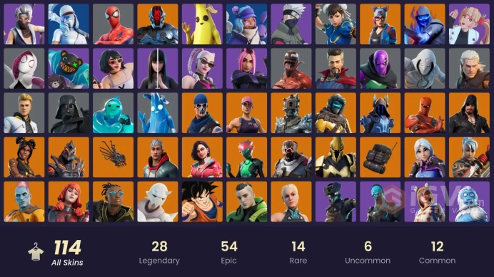 PC/OG STW/Chun-Li(OG)/Darth Vader/Warpaint/Rox/Son Goku/Moon Knight/Kakashi Hatake/Itachi Uchiha/FULL ACCESS/