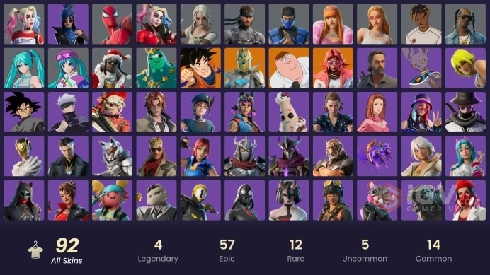 [PC/PSN/XBOX/NINTENDO]92 skins | Go Mufasa | Harley Quinn | Harley Hitter | Son Goku | Rebirth Harley Quinn | Jabba Switchway | Goku Black DU321