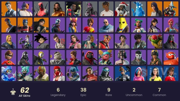 [PC/PSN/XBOX] 62 skins | Fade | Midas | Optimus Prime | Eternal Knight | Era | Deadpool | 60 VB
