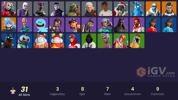 [PC/XBOX/NINTENDO] 31 skins  | Slayer Juice WRLD | Rebirth Harley Quinn | 26 Shops Item