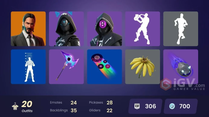 [PC/PSN/NINTENDO] 20 skins | JOHN WICK | Mizuki | 700 VB