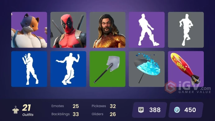[PC/PSN/XBOX/NINTENDO]   21 skins | Laugh It Up | Ice Breaker | Fade | Gear Specialist Maya | Eternal Knight | Deadpool Unmasked DU182 