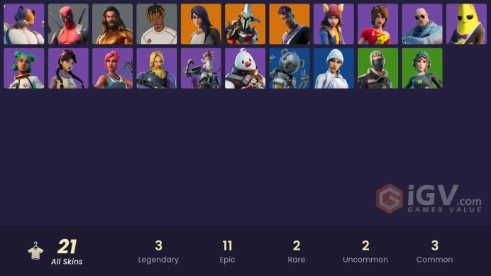 [PC/PSN/XBOX/NINTENDO]   21 skins | Laugh It Up | Ice Breaker | Fade | Gear Specialist Maya | Eternal Knight | Deadpool Unmasked DU182 