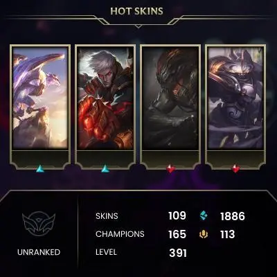 EUN1 | 109 Skins | 165 Champions | Arcane Jinx | PROJECT: Yi | Star Guardian Soraka