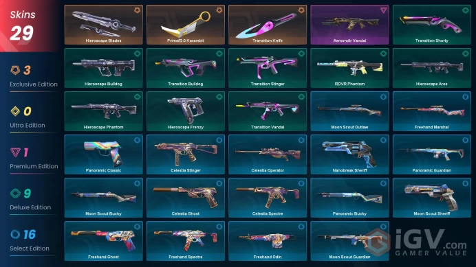 EU | Ranked Ready | Prime//2.0 Karambit | Hieroscape Blades | Aemondir Vandal