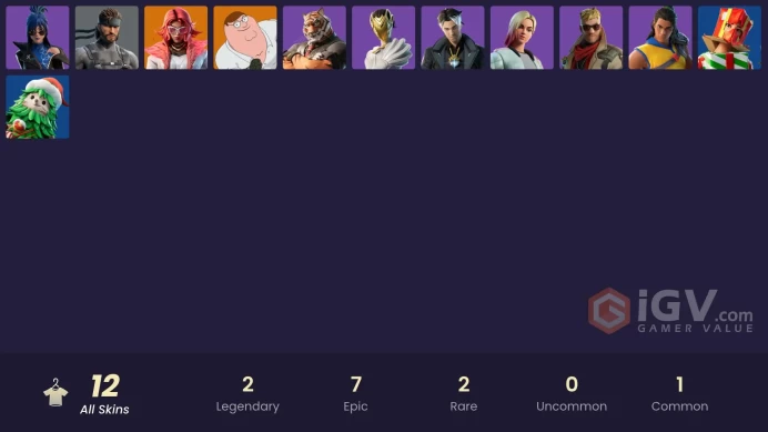 PC/XBOX/PS 12 Skins <3 | Peter Griffin | Valeria |  Solid Snake